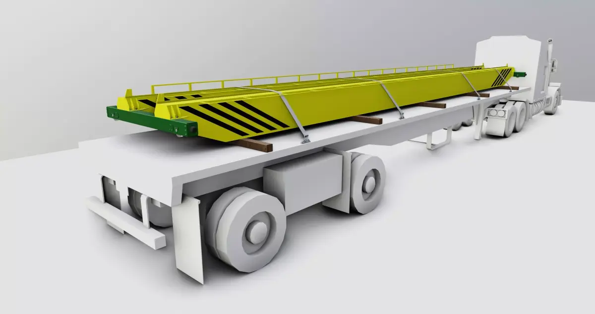 CARGO MODELS FOR TRUCK TRAILER-Overhead Crane Type-1 3D model