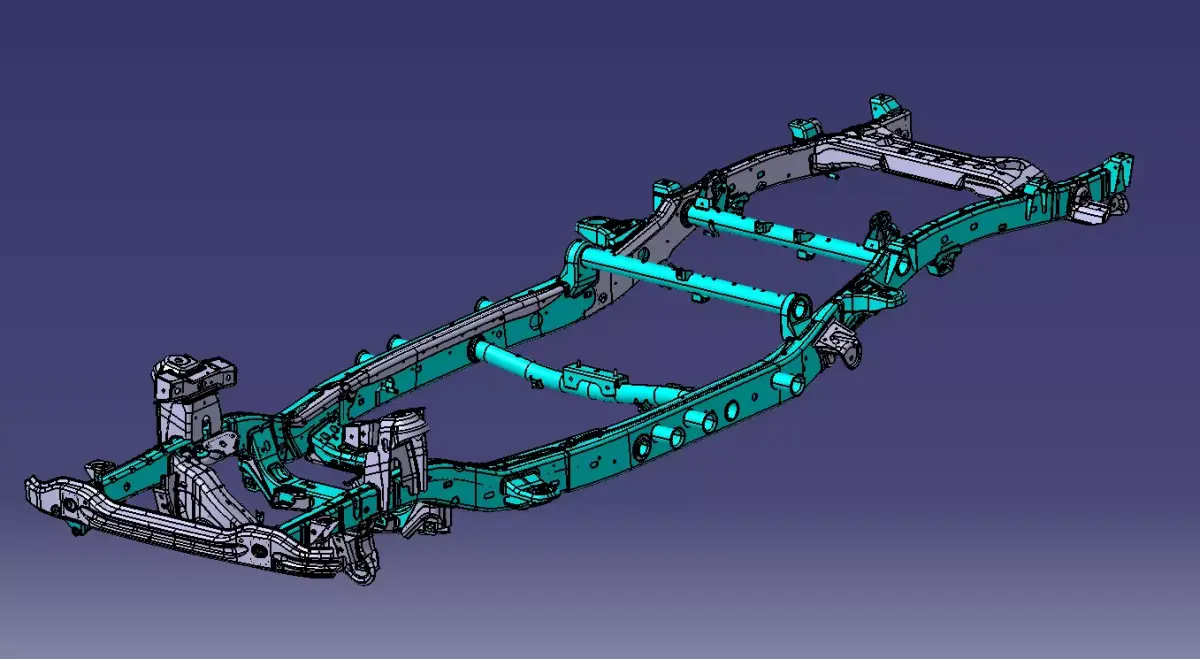 Ladder Frame Chassis  Body-on-Frame Structure Free 3D model