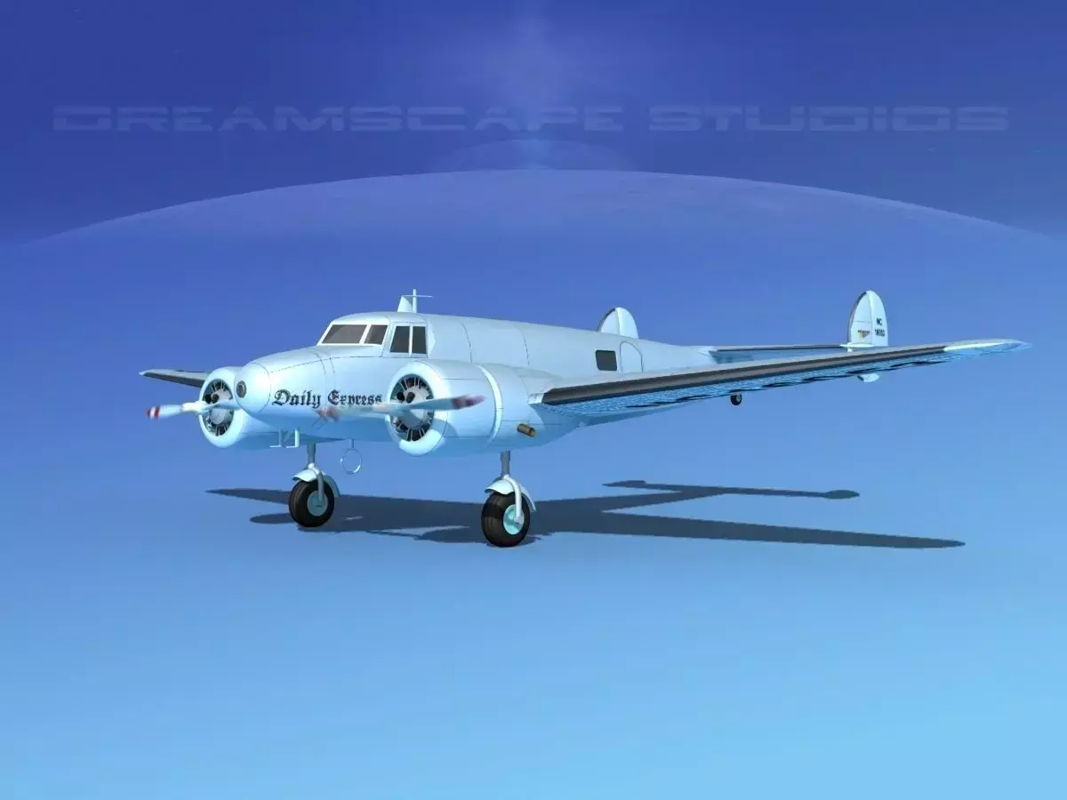 Lockheed L10 Electra Daily Express 1 3D model