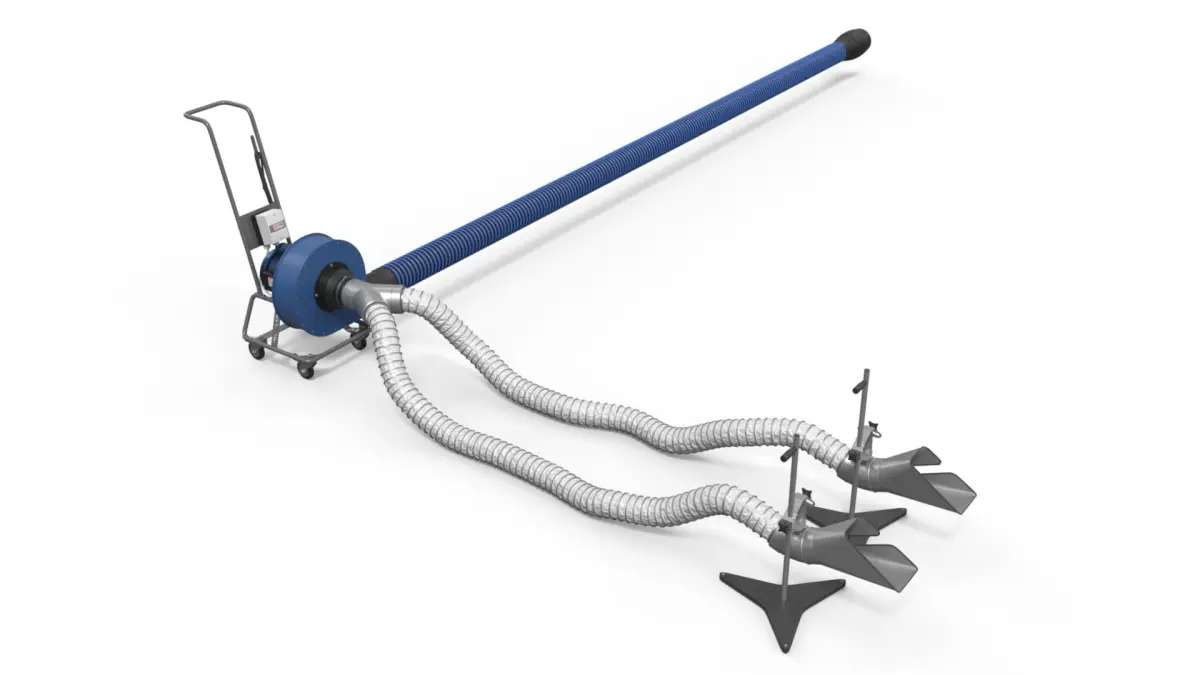 Automotive Blue Exhaust Ventilation System 3D model