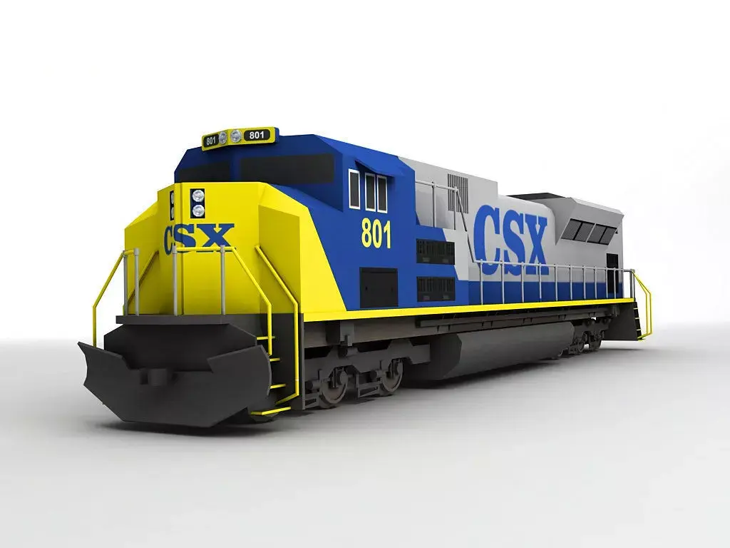 SD70 ACe Locomotive Train CSX Low-poly 3D model