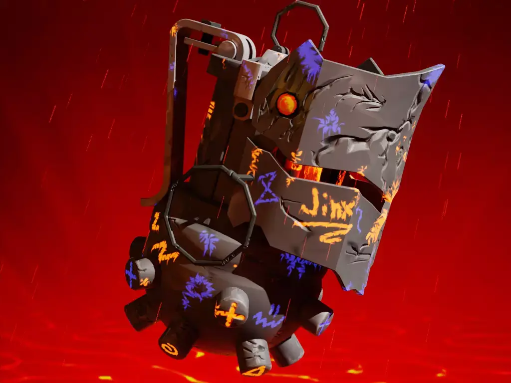 Jinx grenade Low-poly 3D model