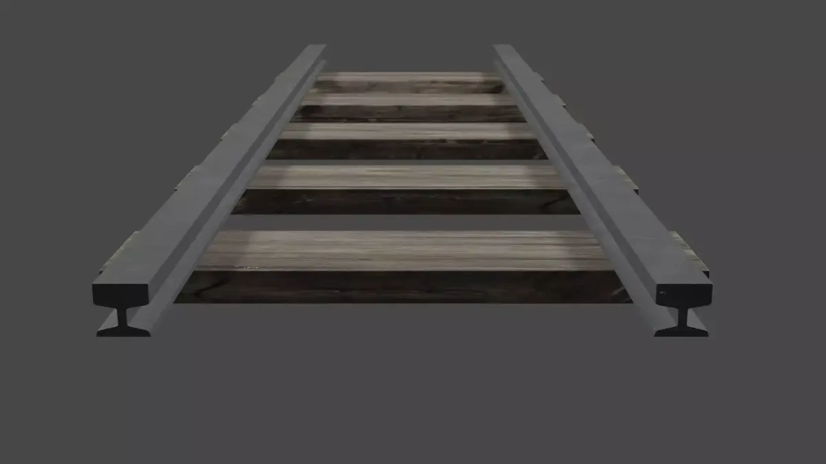 Rieles railroad track Free 3D model