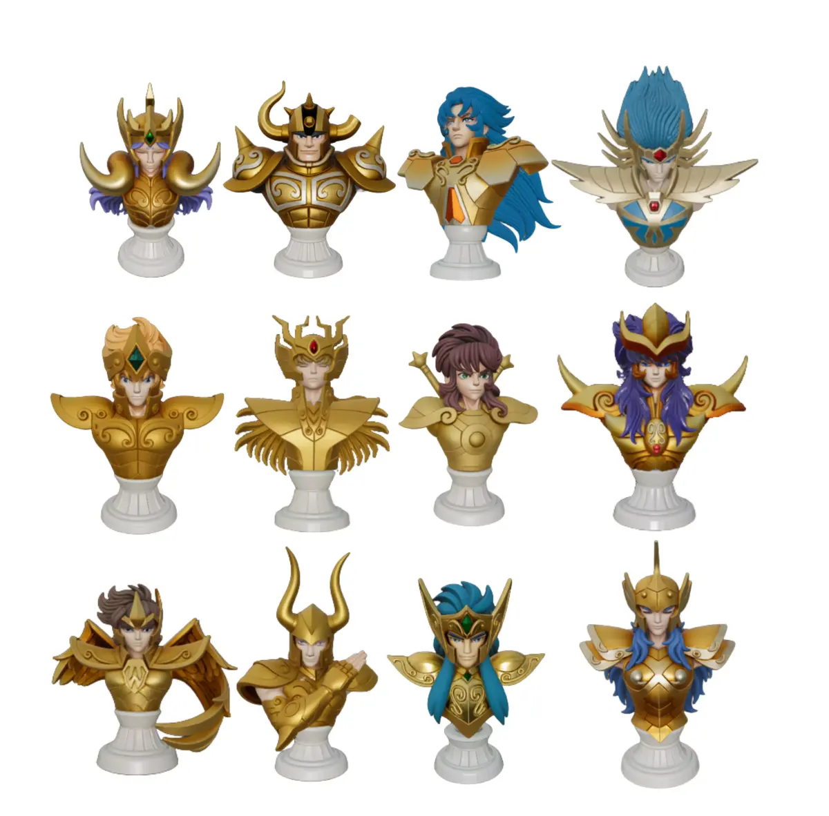 Saint Seiya 12 Bust golden Knights 3D print model