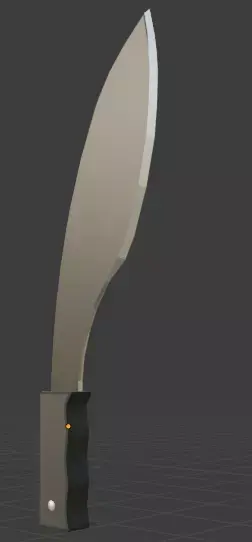 KUK-RI machete with three skins Free low-poly 3D model