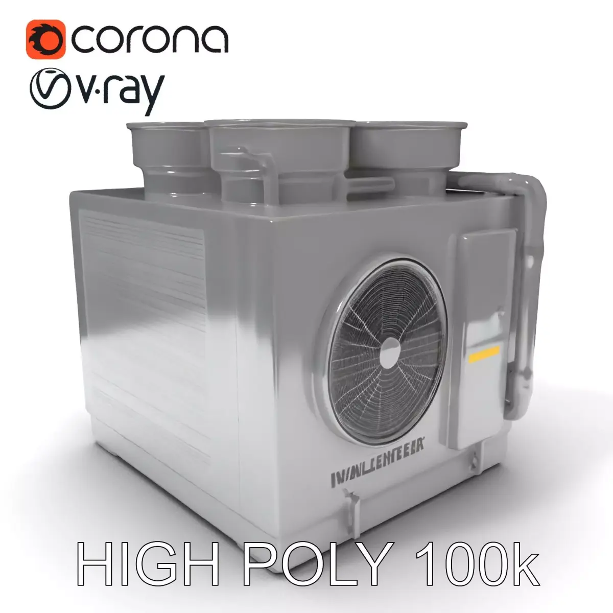Industrial HVAC System D Model Pack Low-poly 3D model