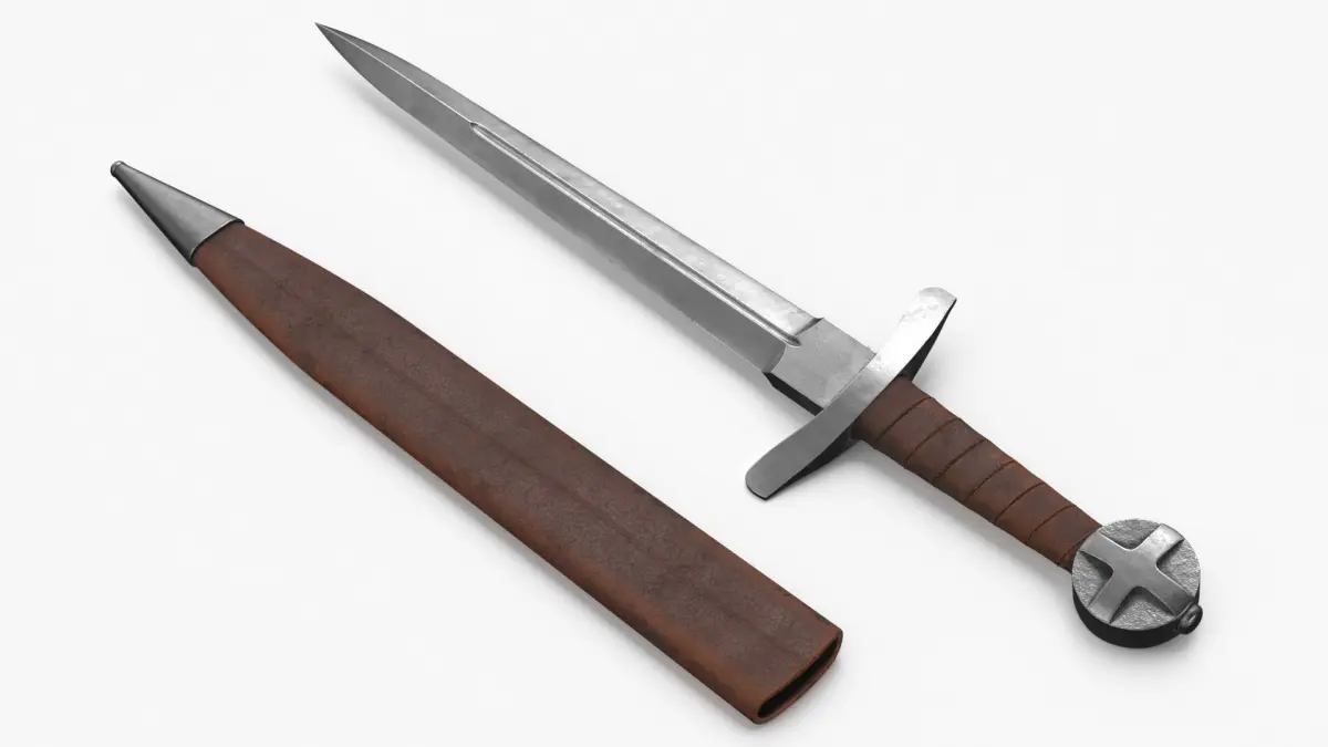 Medieval Knight Dagger 3D model