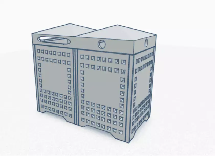 HO Scale Modern Rubbish Bin 3D print model