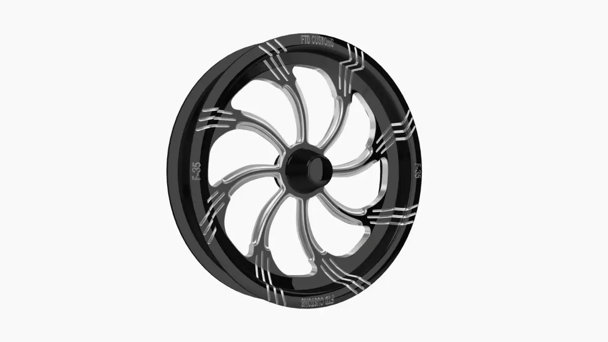 FTD Customs F35 Slasher BC dragster front wheel Low-poly 3D model