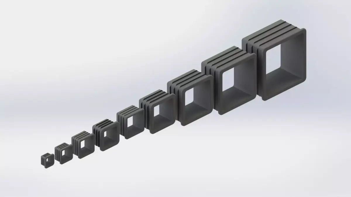 Set of plugs Low-poly 3D model