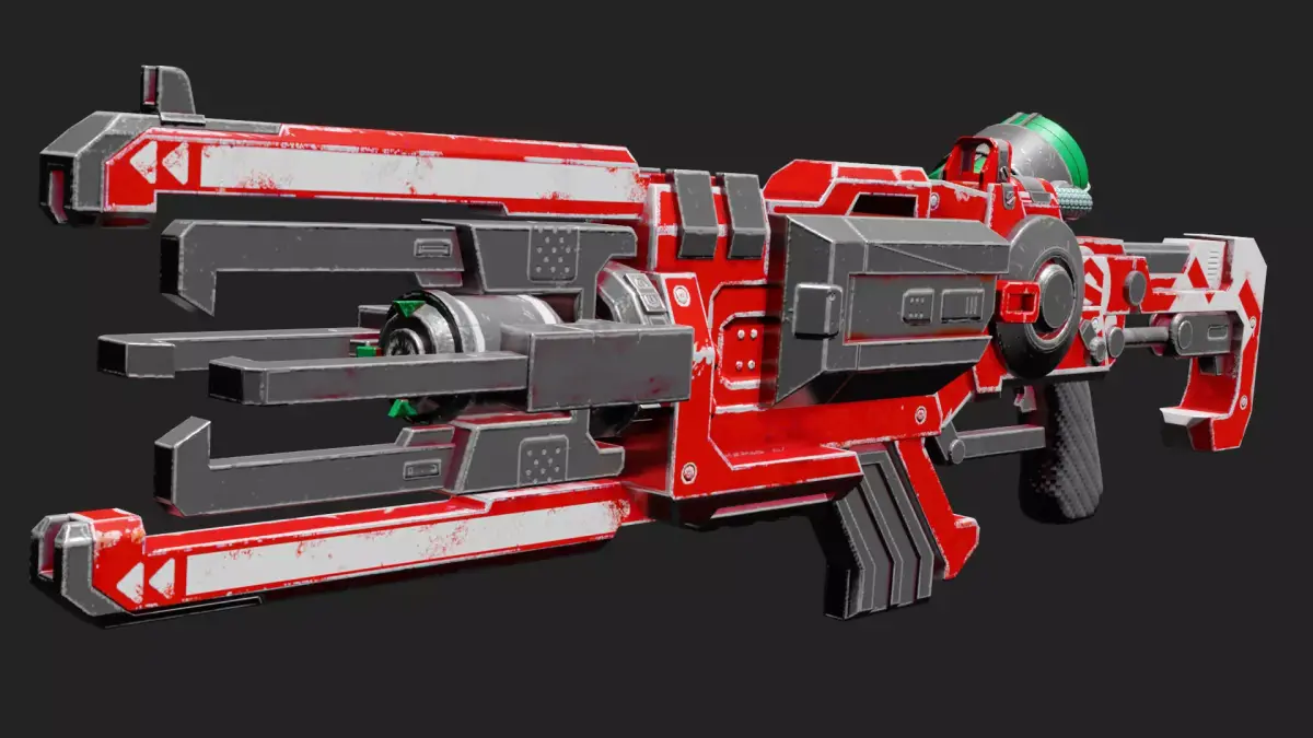 Sci Fi Rifle Low-poly 3D model