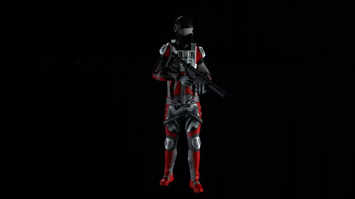 Robot Soldier - Assault Soldier Low-poly 3D model 21