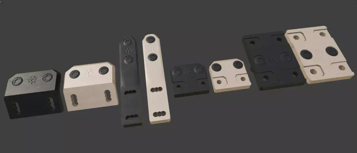 Arisaka Surefire Mlok Light Mounts Low Poly Game Ready 4K 2K Low-poly 3D model