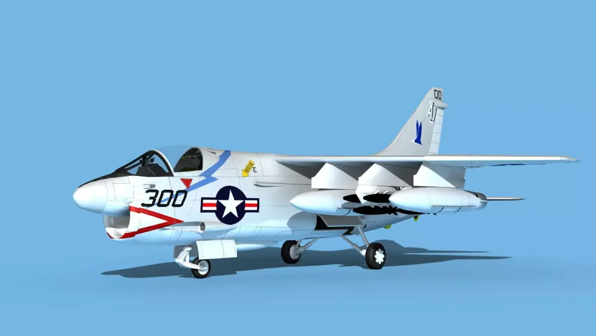 Chance Vought A-7C Corsair II V18 USN 3D model