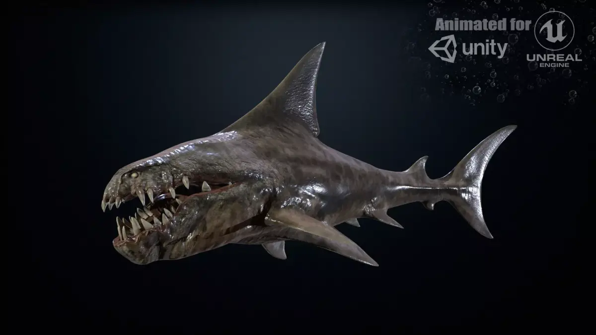 AlienShark2 Low-poly 3D model