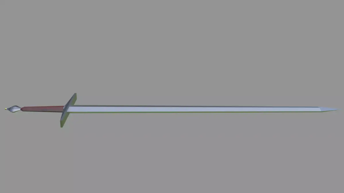 Low Poly Sword 2K Textures Free low-poly 3D model