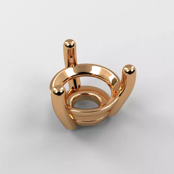 A package of solitaire ring heads engagement 3 prong printable 3D print model