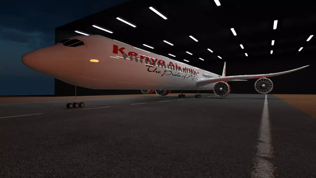 Plane kenyan airlines boeing 3D print model