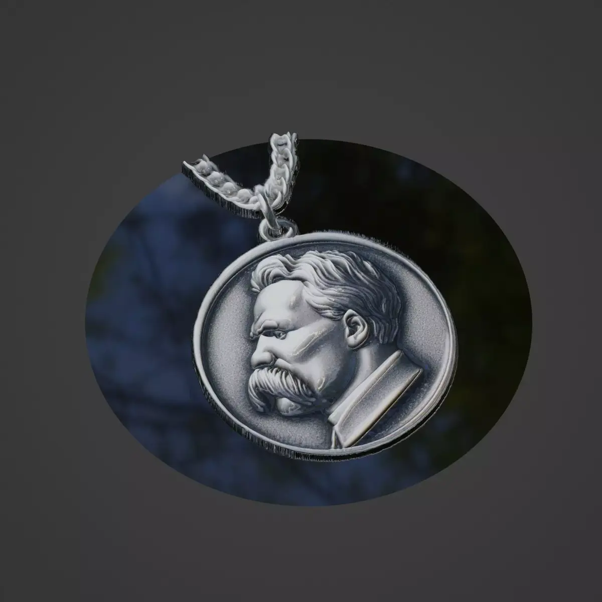 Nietzsche Medallion 3D print model buy