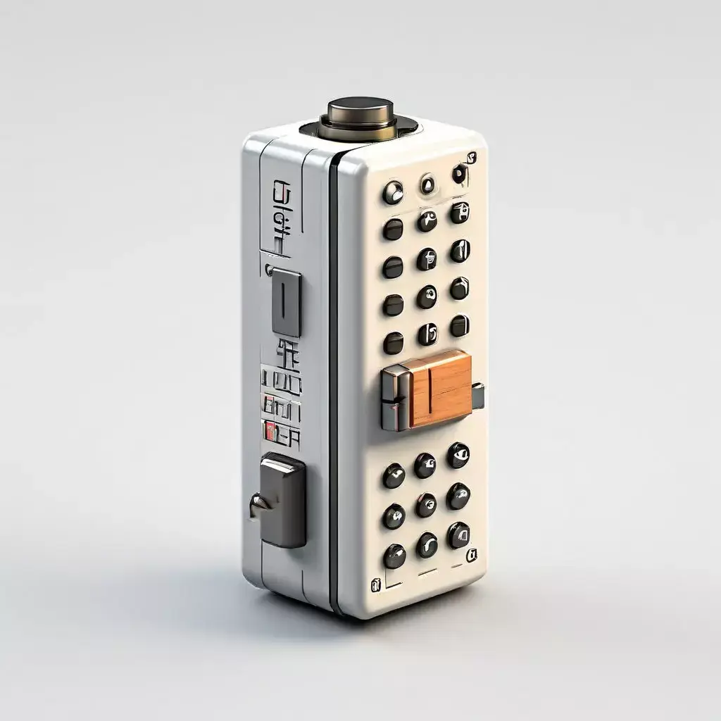 Retro Futuristic SciFi Gadget Low-poly 3D model