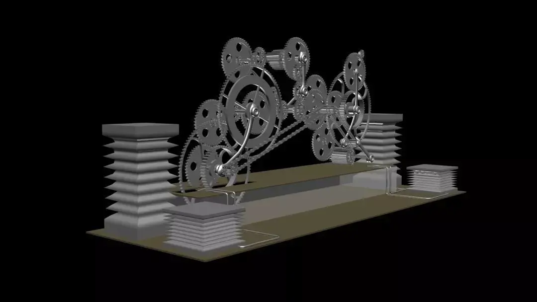 3d Gear clock tower 3D model