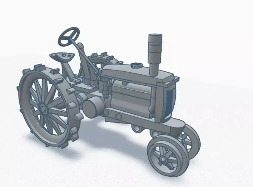 HO Scale 1930s Tractor 3D print model