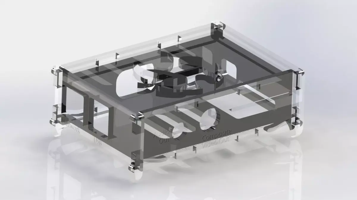 Adafruit raspberry Pi case Free 3D model
