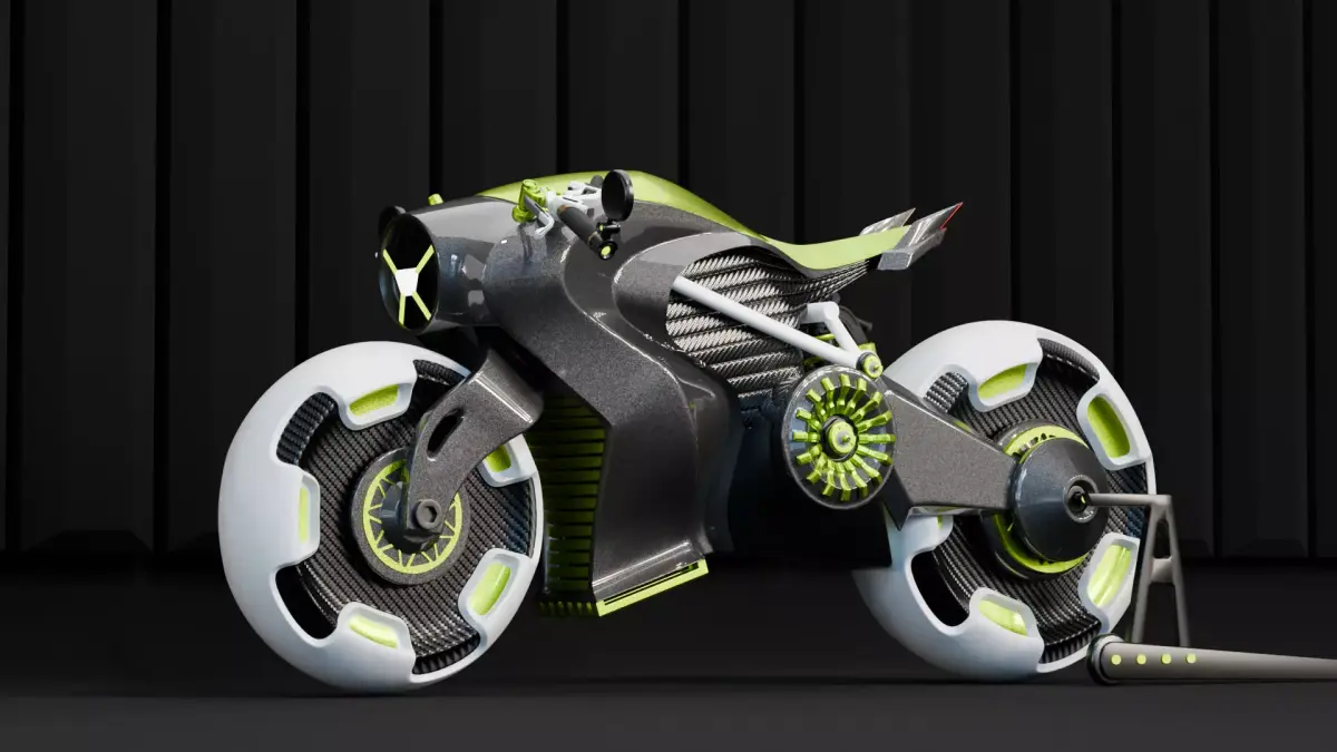 Sci-Fi Cyber Bike 3D model