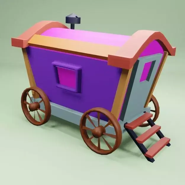 Queen vehicle Low-poly 3D model