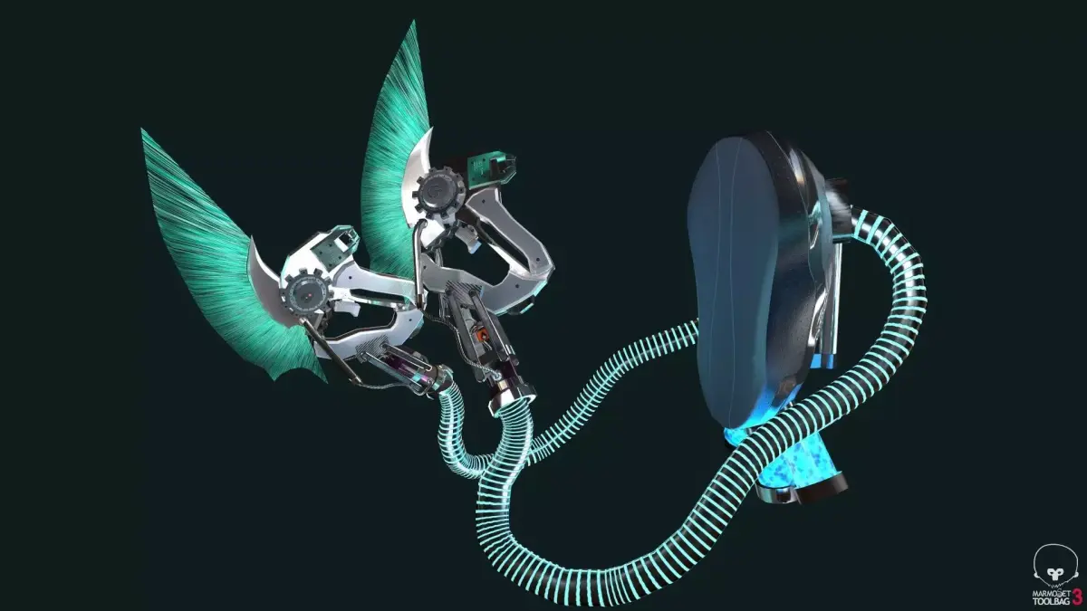 cyber daggers Low-poly 3D model