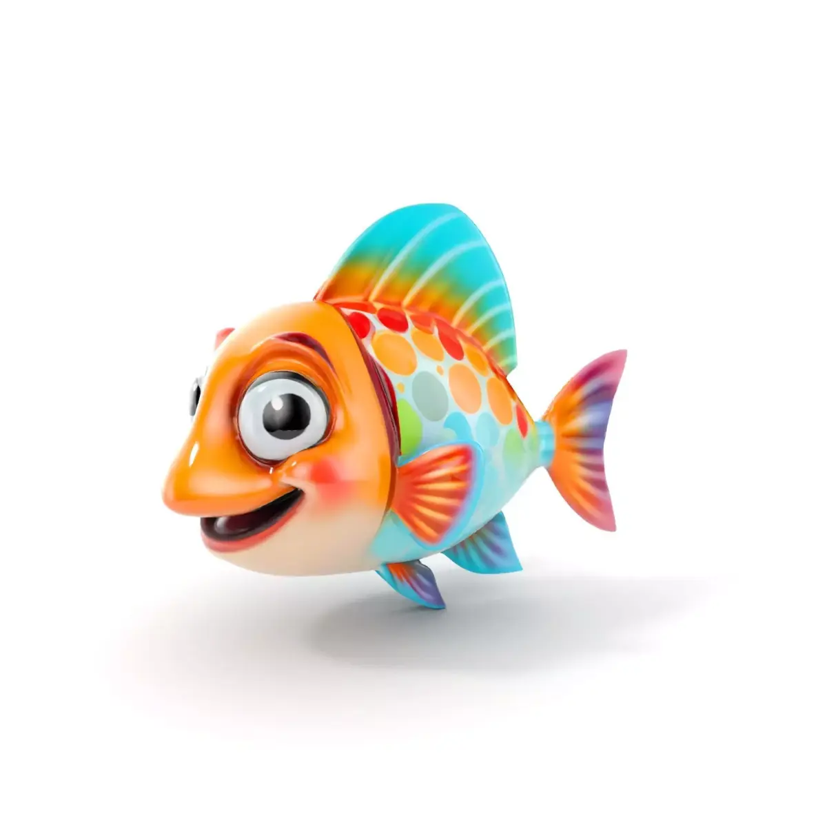 Cartoon Fish Model Pack with Vibrant Colors Low-poly 3D model buy