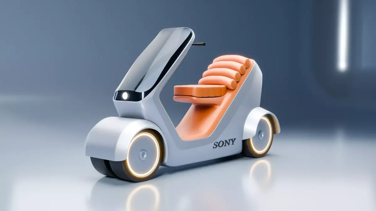 Sony Electric Concept Scooter  Blender 3D Model 3D model
