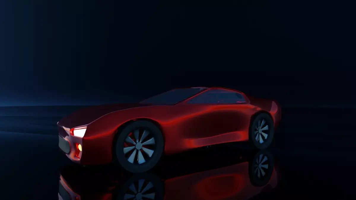 Red Car Free 3D model