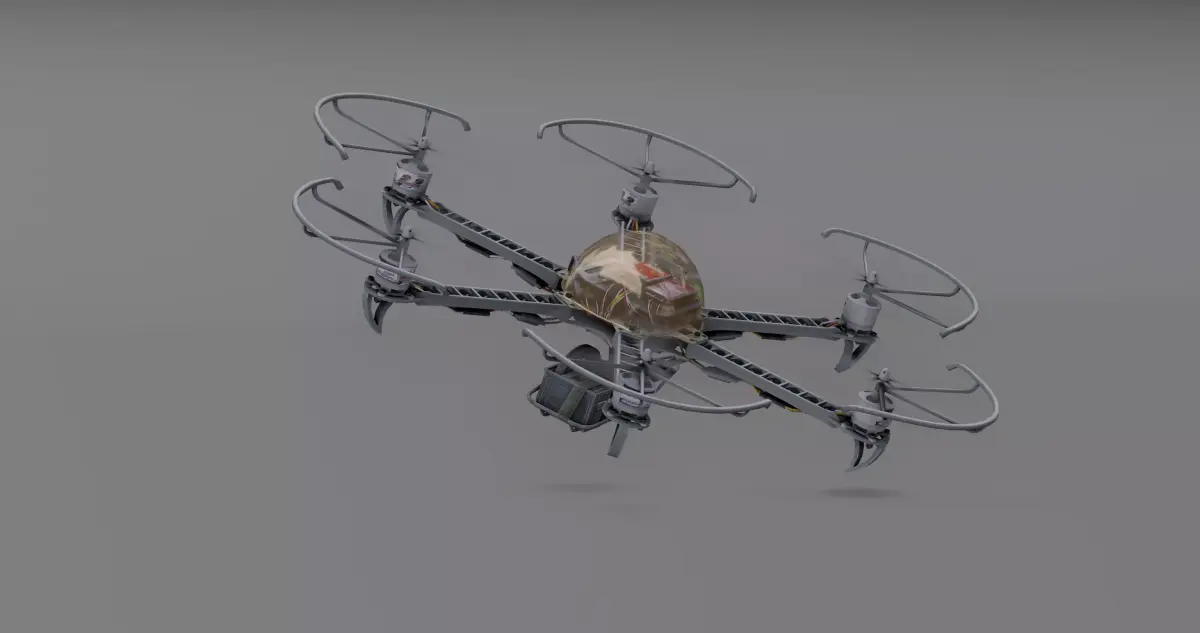 Drone attack - camikaze for blender Low-poly 3D model