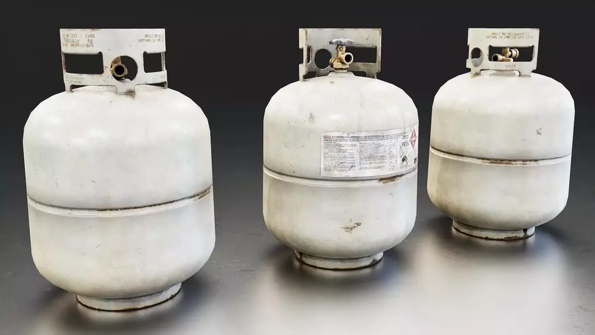 Propane Gas Cylinder Low-poly 3D model purchase