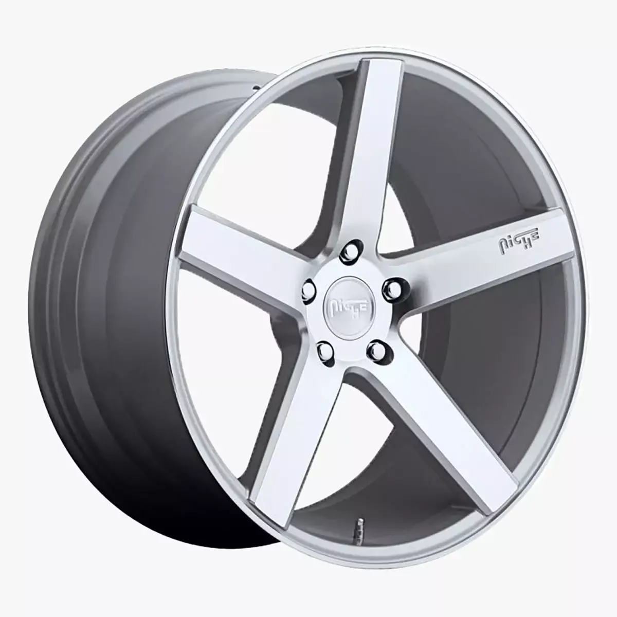 Niche Milan Wheel Offset Machined Face with Silver 3D model