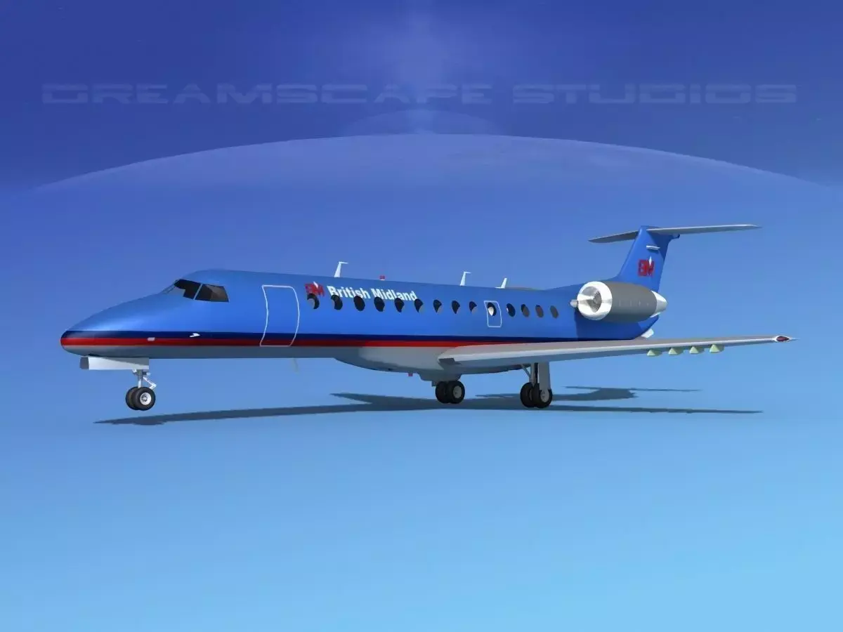 Embraer ERJ-135 British Midland 3D model
