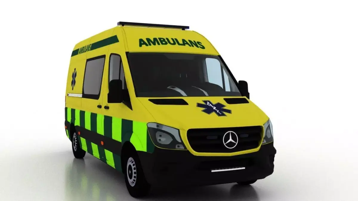 Mercedes Benz Sprinter L2H2 2015 Sweden Ambulance 3D model