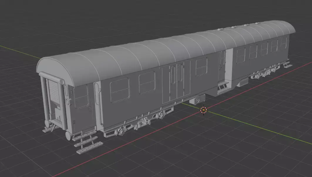 H0 1-87 scale Umbauwagen BD4yg 2nd class with luggage room 3D print model