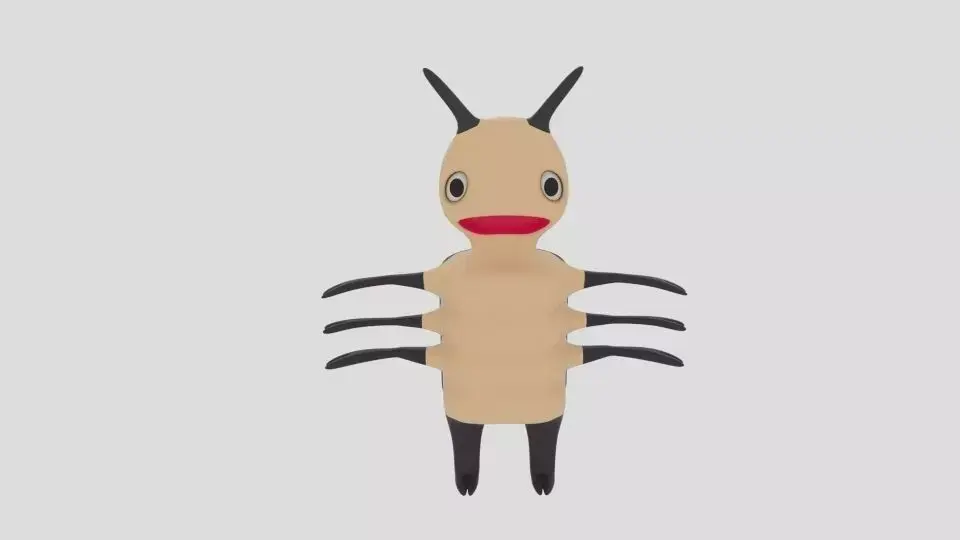  Cartoon Bug  Low-poly 3D model