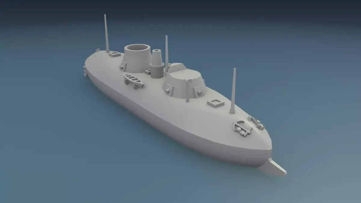 USS Keokuk 1863 3D print model