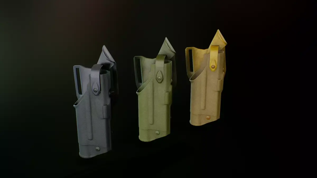 Safariland holster 2 Low-poly 3D model