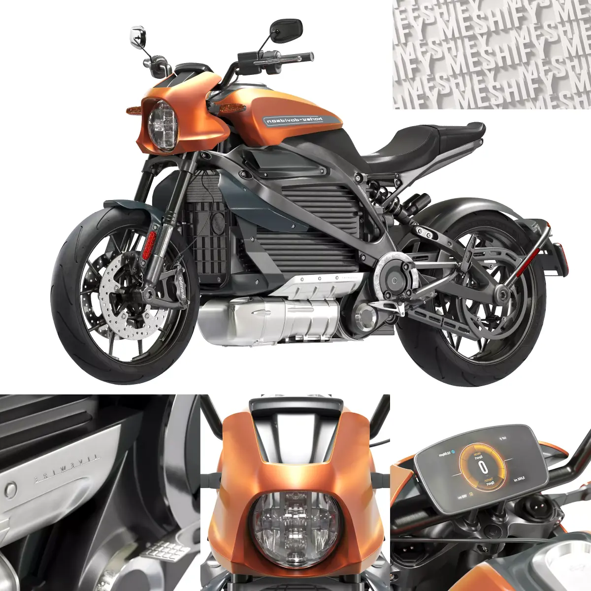 LiveWire Electric Motorcycle 3D model