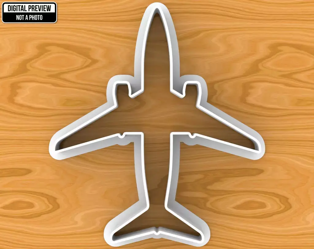 Boeing 737 Aircraft Dough Fondant Cookie Cutter 3D print model