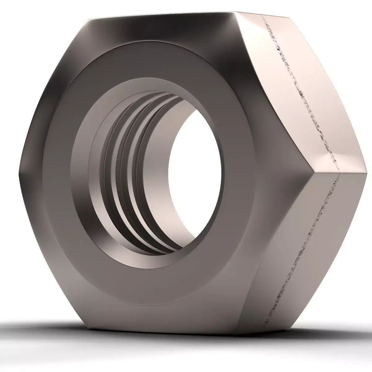 Hex Nut Low-poly 3D model by orhanyucesoy