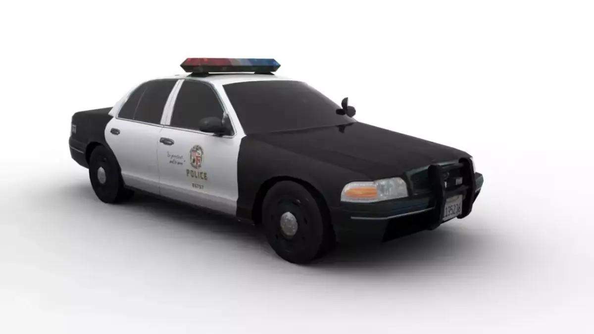 LAPD-POLICE CAR Low-poly 3D model