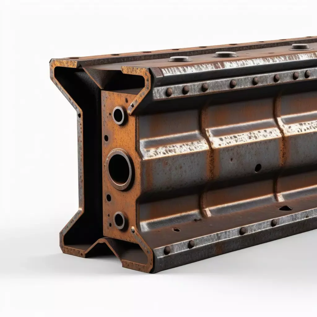 Rusted Industrial Modular Beam 3D model