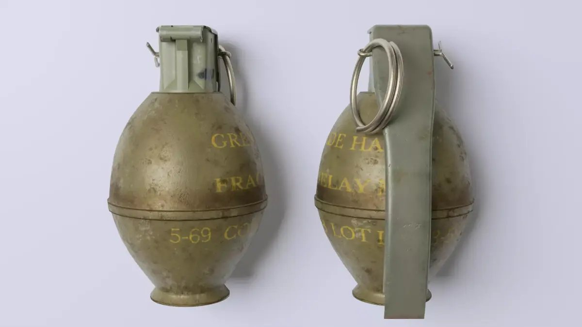 M26 Lemon Grenade Low-poly 3D model