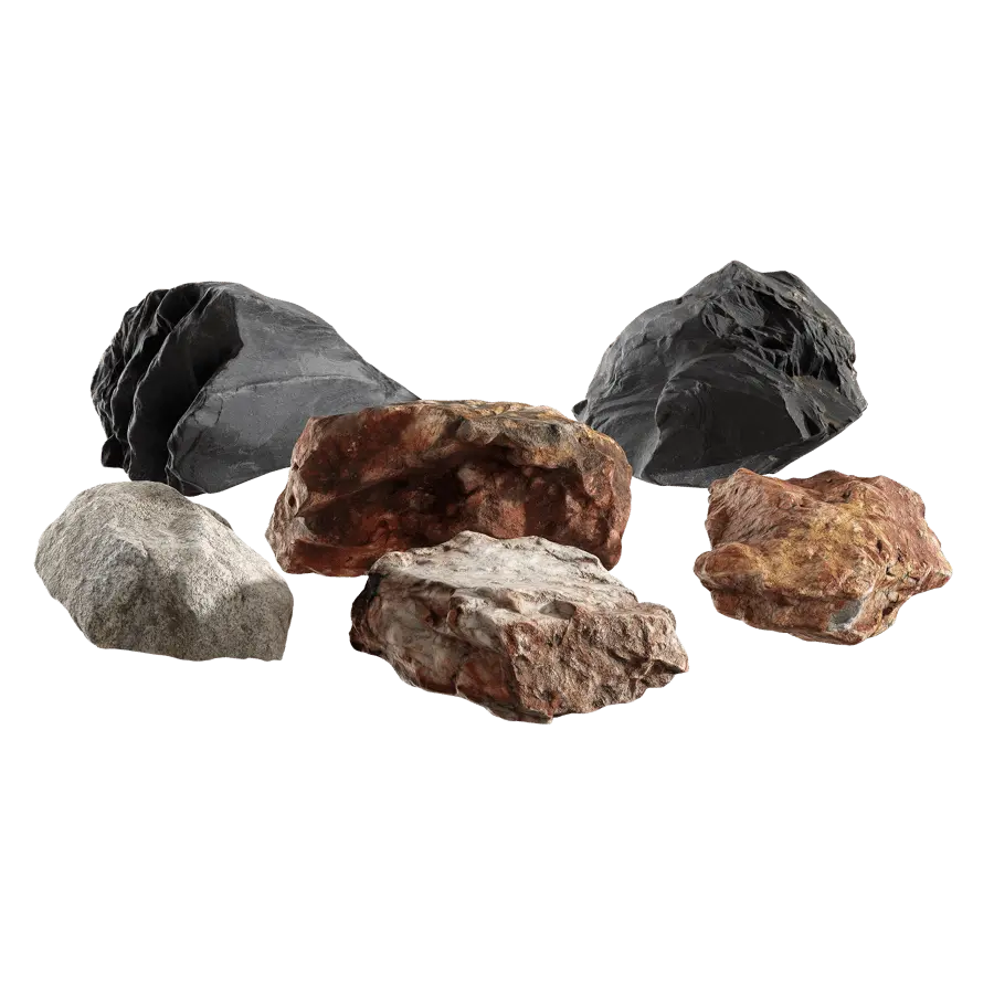  Small Multicolored Sharp Stone Models Collection 