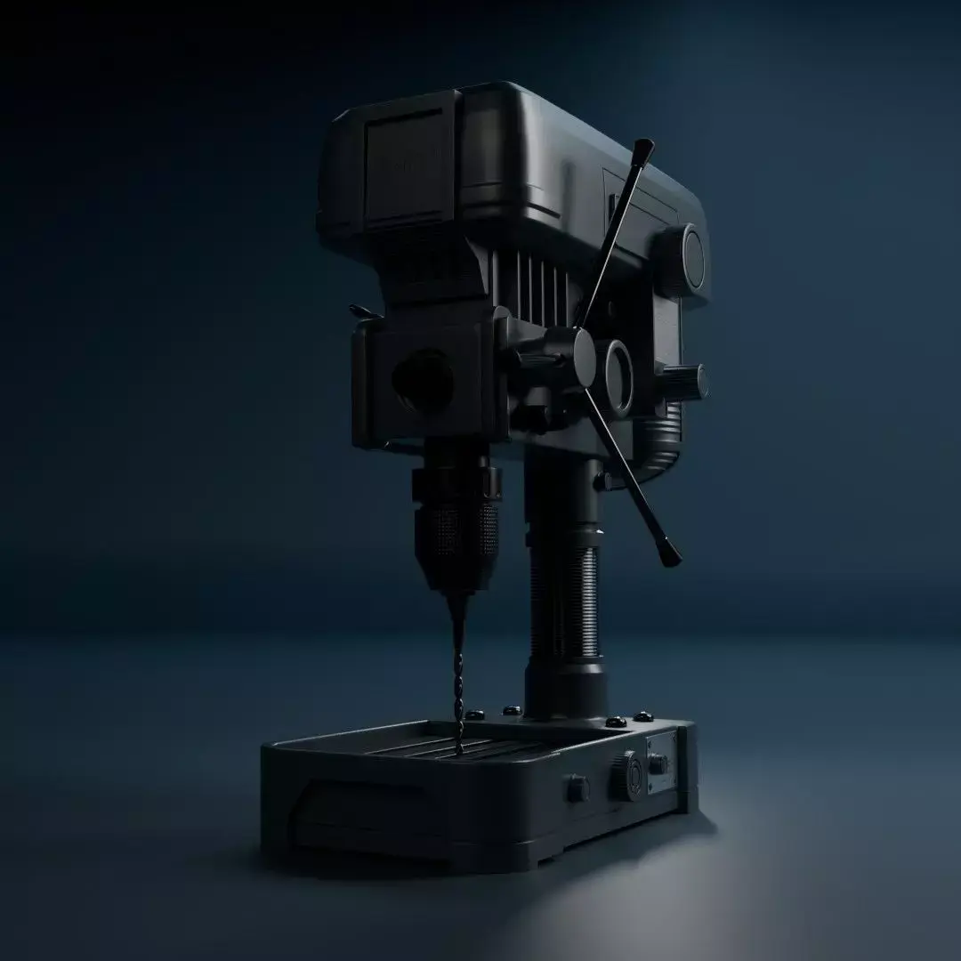 Drill Press Low-poly 3D model order